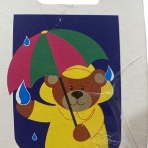 Flag Vintage Rainy Day Teddy Decorative Garden House